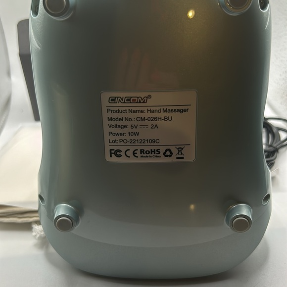 Cincom Cordless Hand Massager With Heat CM-026H-BU Blue - Picture 8 of 11